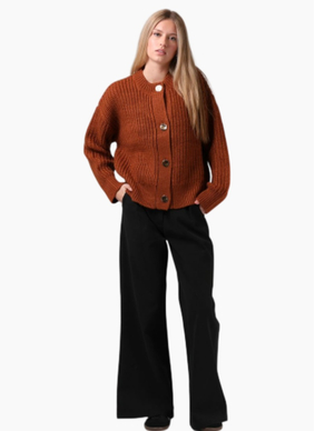 RPM CHUNKY CARDIGAN CARAMEL