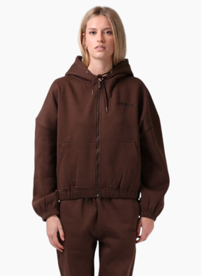 RPM ZIP THRU HOOD BRUNETTE BROWN