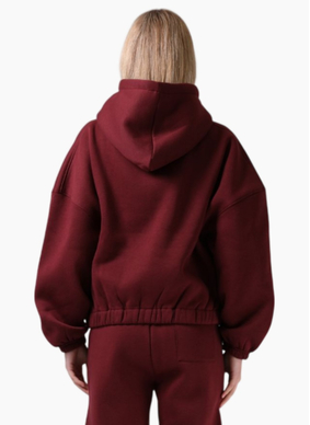 RPM ZIP THRU HOOD RED WINE