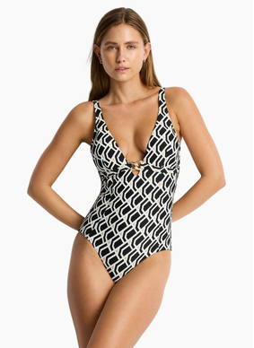 Sea Level Costa Chain Link Longline One Piece