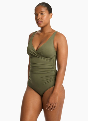 Sea Level Essentials Cross Front Multifit One Piece