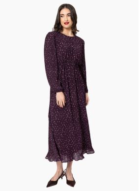 Seeking Lola Cat Walk Maxi Shift Dress - Cranberry Crush