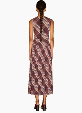 Staple the Label Arles Drop Waist Mesh Dress - Check