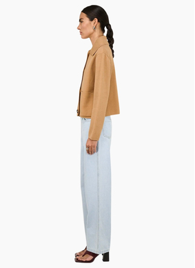 Staple the Label Aura Knit Barn Jacket - Caramel