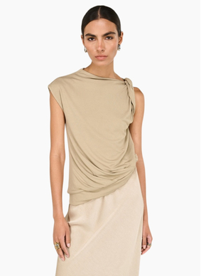 Staple the Label Eva Twist Detail Top - Moss