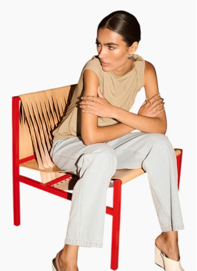 Staple the Label Eva Twist Detail Top - Moss