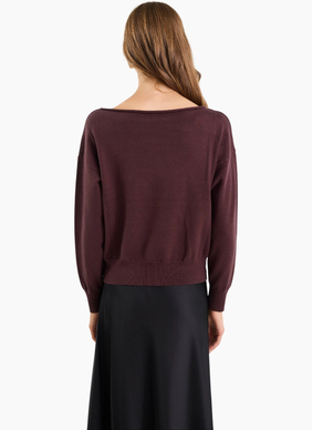 Stories Be Told Incentive Chocolate Boatneck Jumper