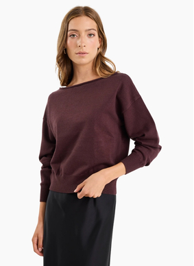 Stories Be Told Incentive Chocolate Boatneck Jumper