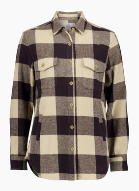 Swanndri Rapaki Shacket - Espresso/White