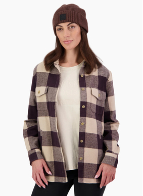 Swanndri Rapaki Shacket - Espresso/White