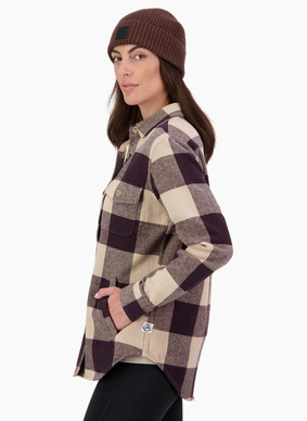 Swanndri Rapaki Shacket - Espresso/White