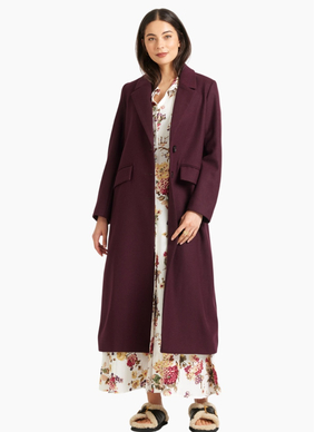 Tuesday Label Archer coat-Merlot