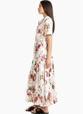 Tuesday Label Godet shirt dress-vintage floral