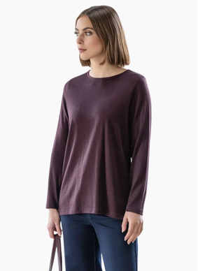Vassalli Ivey Merino Top - Berry