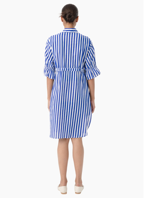 Blacklist 3058 Vena Shirt Dress - Blue Stripe