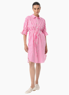 Blacklist 3058 Vena Shirt Dress - Pink Stripe