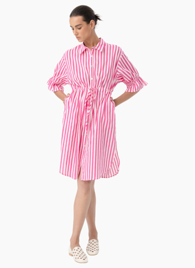 Blacklist 3058 Vena Shirt Dress - Pink Stripe