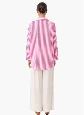 Blacklist 7011 Flora Shirt - Pink Stripe