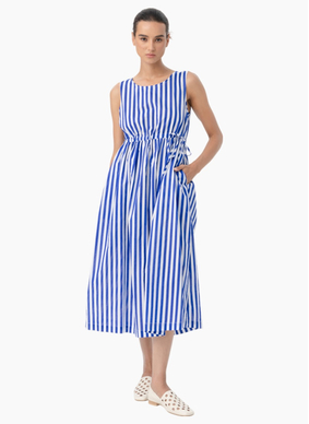 Blacklist 973 Como Dress - Blue Stripe