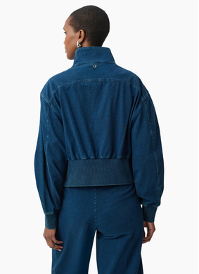 Joseph Ribkoff Denim Bomber Jacket-Denim