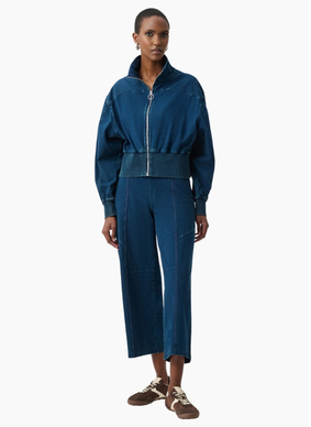 Joseph Ribkoff Denim Bomber Jacket-Denim