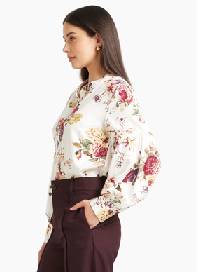 Tuesday Label MARGOT TOP - VINTAGE FLORAL