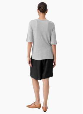 Two by Two 5608 Linen Tee - Grey Marl