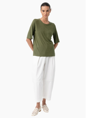 Two by Two 5608 Linen Tee - Seaweed