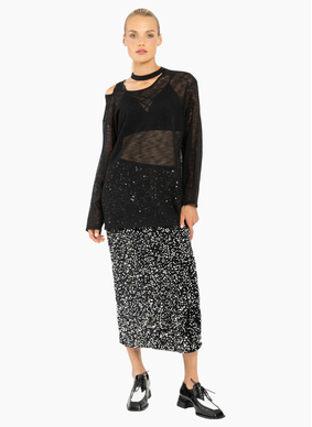 Blacklist 213 Sequin Skirt - Black