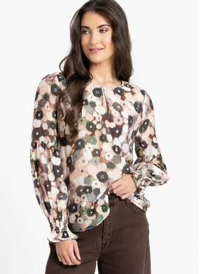 Seeking Lola Vienna Blouse - Blush Poppy