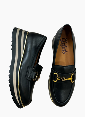 Gelato Goat Loafer Black