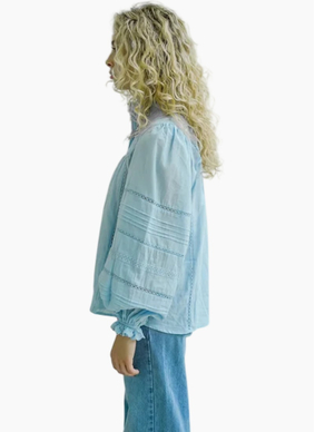HARLEM Hadley Blouse - Pale Blue
