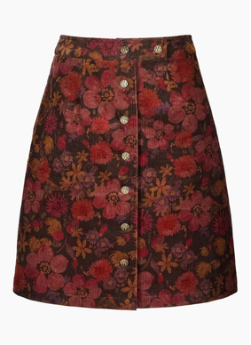 Joe Brown Hattie Printed Cord Button Front Skirt