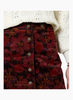 Joe Brown Hattie Printed Cord Button Front Skirt