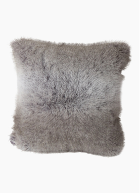Le Forge Faux Fur Cushion - Grey
