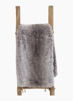 Le Forge Faux Fur Throw - Grey