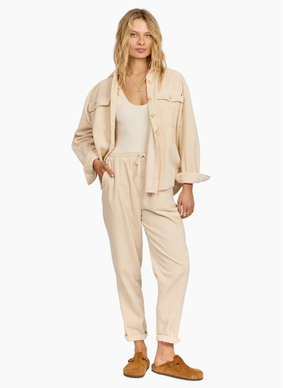 Sisstrevolution After Hours Cord Shacket -  Sea Salt