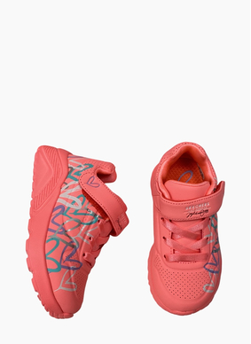 Skechers 314078N UNO Lite Toddler Sneaker Coral/Multi