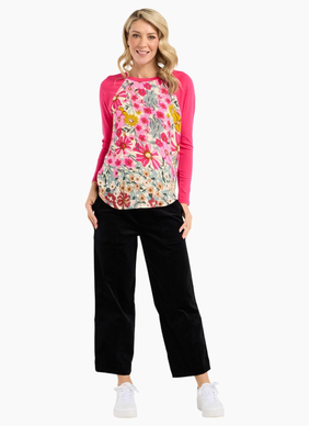 Blackstone Gershwin Print Top-Pink