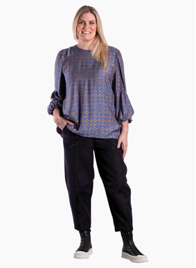 Deanne Hobbs Stella Top-Aztec Blue