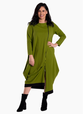 Jellicoe Urban Fold Dress-Kiwi