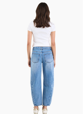Among The Brave Graduate 90s Blue Non Stretch Barrel Jeans