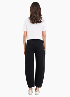 Among The Brave Graduate Jet Black Stretch Barrel Jeans