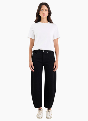 Among The Brave Graduate Jet Black Stretch Barrel Jeans
