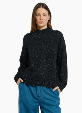 Betty Basics CARLIN KNIT SWEATER BLACK