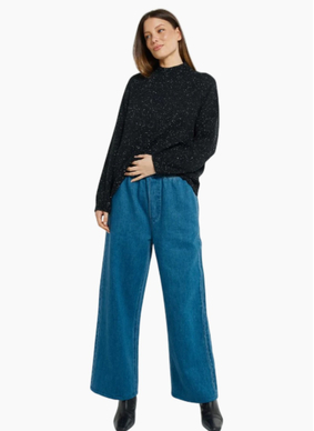 Betty Basics CARLIN KNIT SWEATER BLACK