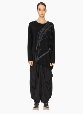 Bone & Arrow KN027 Perri Tunic - Black