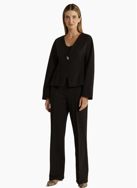 Fate + Becker PIA PONTE JACKET-BLACK