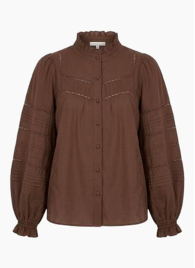 HARLEM HADLEY BLOUSE-CHOCOLATE