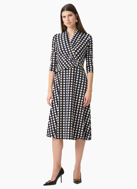 Joseph Ribkoff Printed Silky Fare-Brown Print
